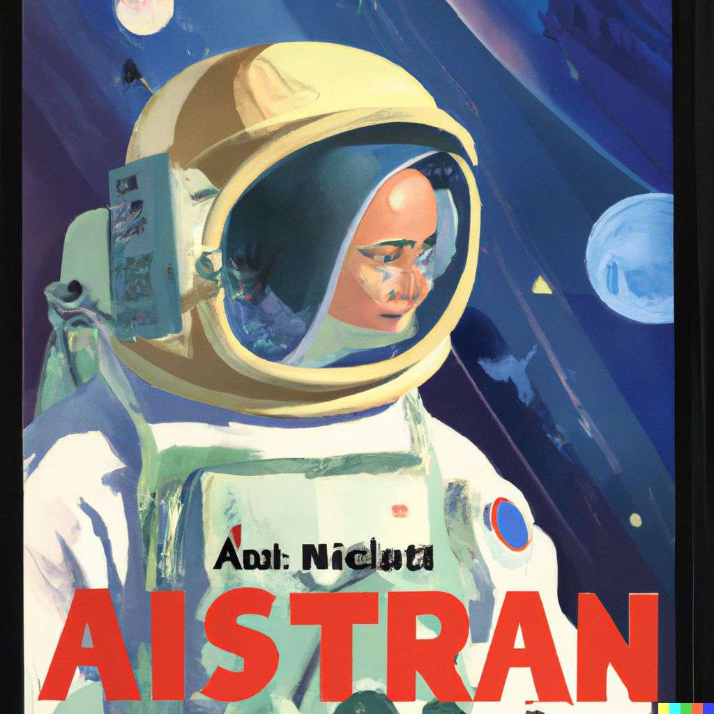 an astronaut, movie poster from the '40s
